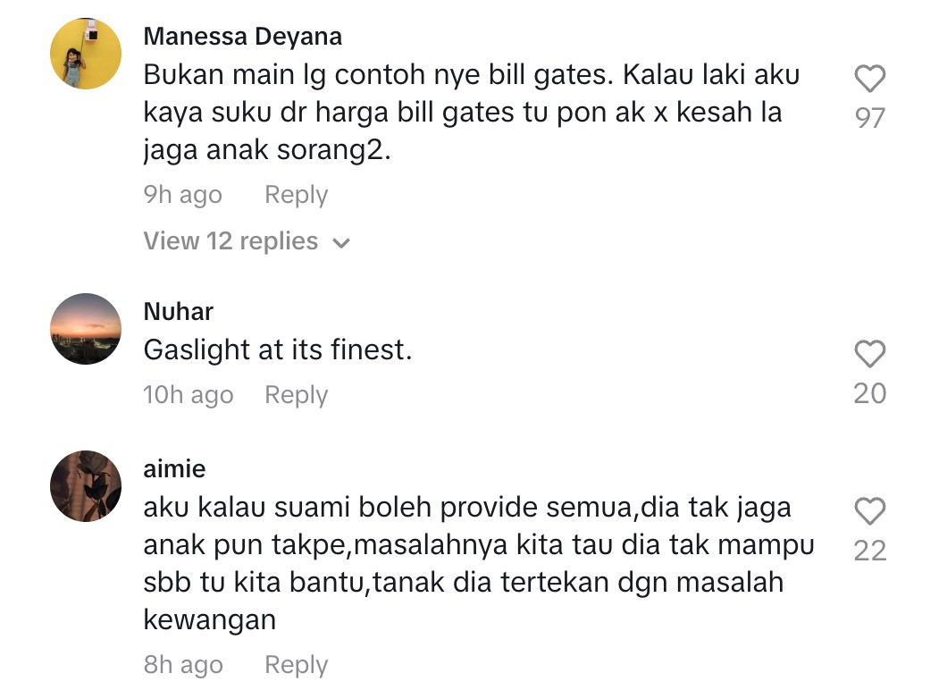 Lelaki tak setuju suami kena jaga anak